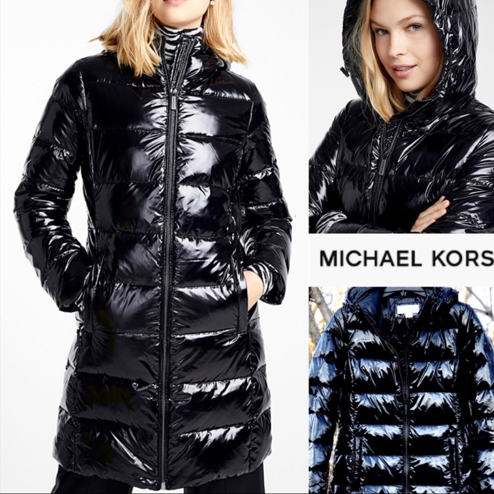 Michael Kors Shiny Black Puffer